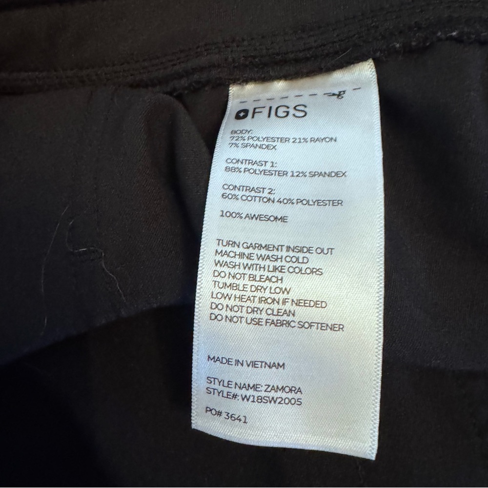 Figs Technical Collection Womens Scrub Set XXL Black - Picture 14 of 15